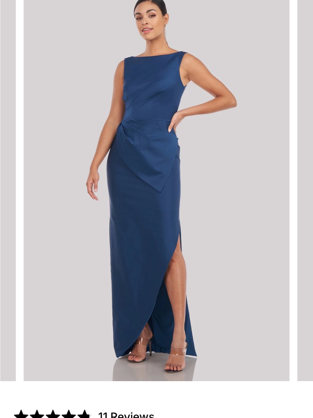 Kay Unger Felix Column  Blue Evening Gown size 12